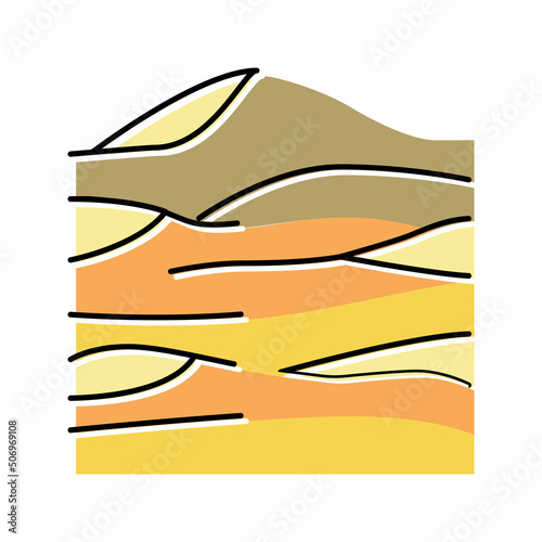 desert egypt color icon vector illustration