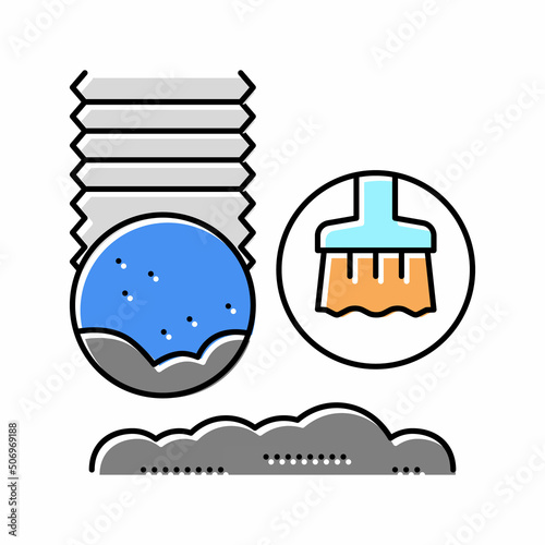 dryer vent cleaning color icon vector illustration