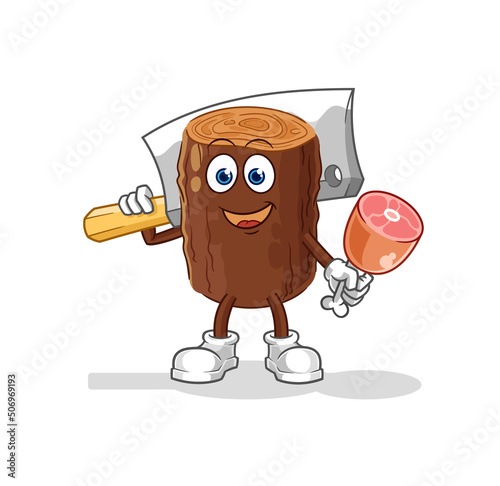 log Butcher illustration. character vector