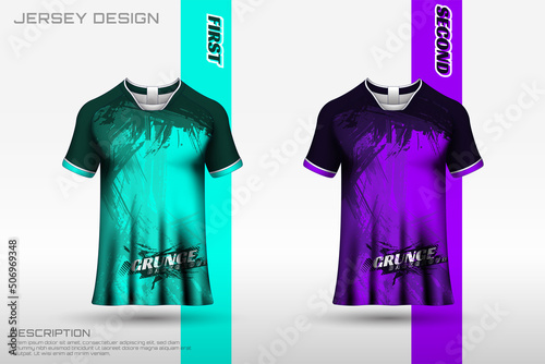 Set vector premium cycling jersey design.