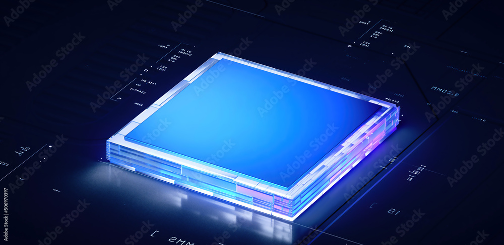 3D rendering of cyberpunk AI. Circuit board. Technology background. Central Computer Processors CPU and GPU concept. Motherboard digital chip. Tech science background. 3D rendering of cyberpunk AI. Circuit board. Technology background. Central Computer Processors CPU and GPU concept. Motherboard digital chip. Tech science background.