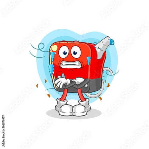 gasoline pump cold illustration. character vector