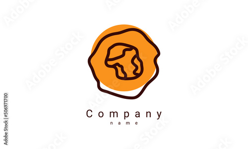 pani puri logo typical indian food, indian street food