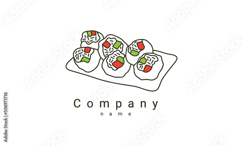 pani puri logo typical indian food, indian street food