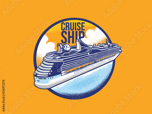 cruise ship illustration