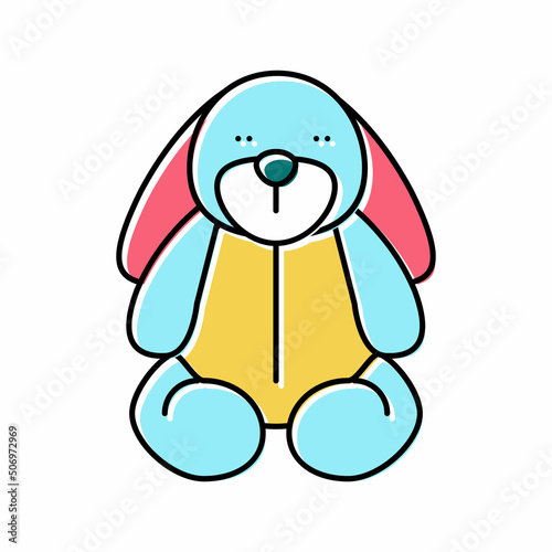 plush toys color icon vector illustration