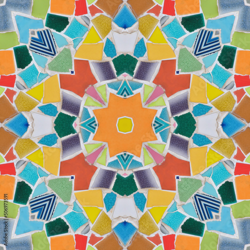 Seamless kaleidoscope or endless pattern for background