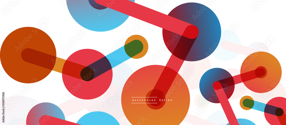 Abstract background. Round dots connected by lines. Trendy techno business template for wallpaper, banner, background or landing Abstract background. Round dots connected by lines. Trendy techno business template for wallpaper, banner, background or landing
