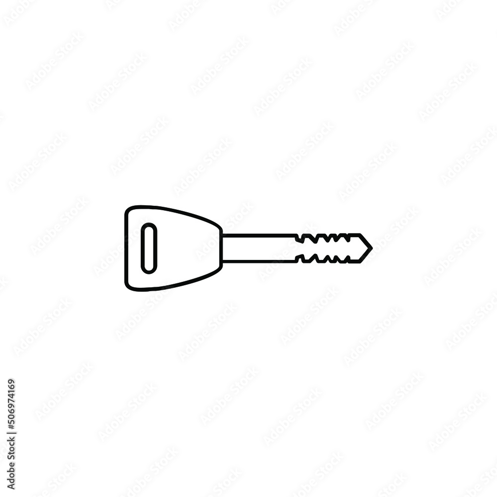 Key Thin Line Icon Vector Illustration Logo Template. Suitable For Many Purposes. Key Thin Line Icon Vector Illustration Logo Template. Suitable For Many Purposes.