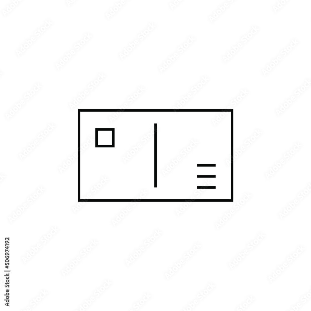 Post, Letter, Mail, Postcard Thin Line Icon Vector Illustration Logo Template. Suitable For Many Purposes. Post, Letter, Mail, Postcard Thin Line Icon Vector Illustration Logo Template. Suitable For Many Purposes.