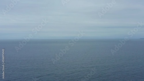 Wallpaper Mural Aerial shot over the ocean and cloudy sky, in Brittany, France Torontodigital.ca
