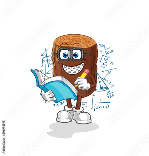 log geek cartoon. cartoon mascot vector