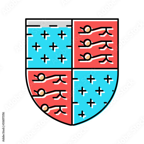 heraldry kingdom color icon vector illustration