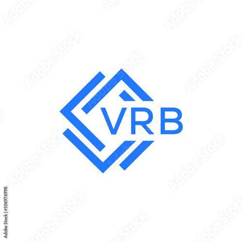 VRB technology letter logo design on white  background. VRB creative initials technology letter logo concept. VRB technology letter design.
 photo