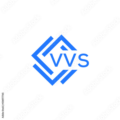 VVS technology letter logo design on white  background. VVS creative initials technology letter logo concept. VVS technology letter design. photo
