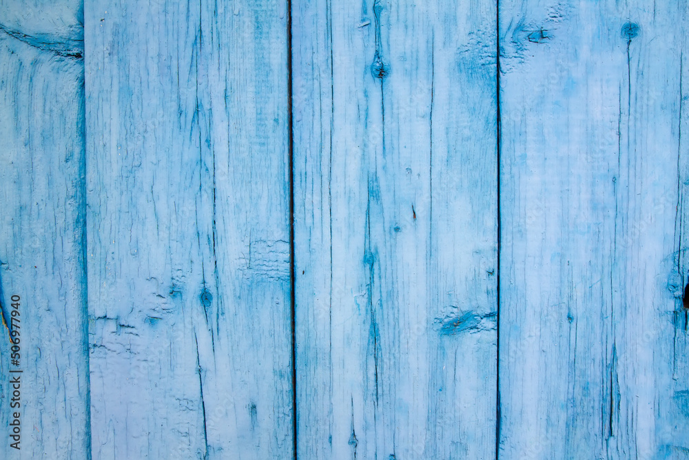 Wooden boards with blue paint. Wooden boards with blue paint.