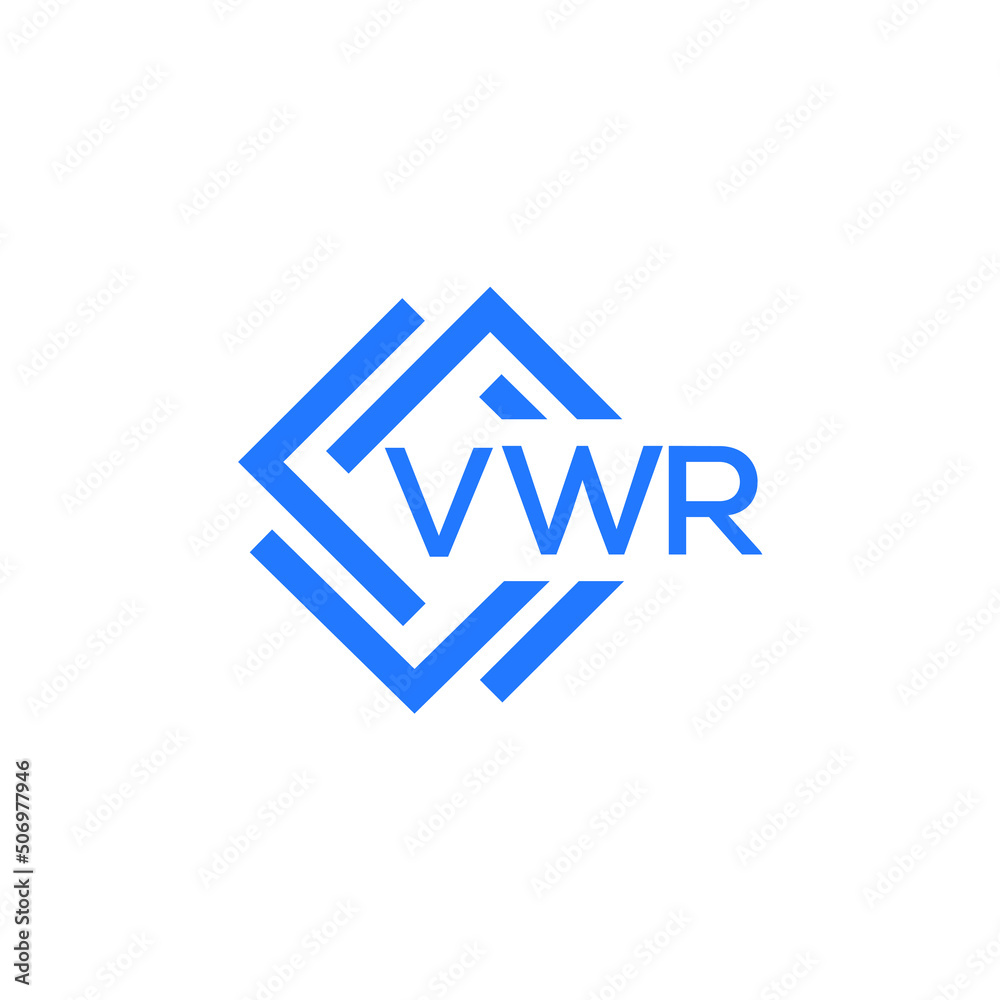 Obraz premium VWR technology letter logo design on white background. VWR creative initials technology letter logo concept. VWR technology letter design.