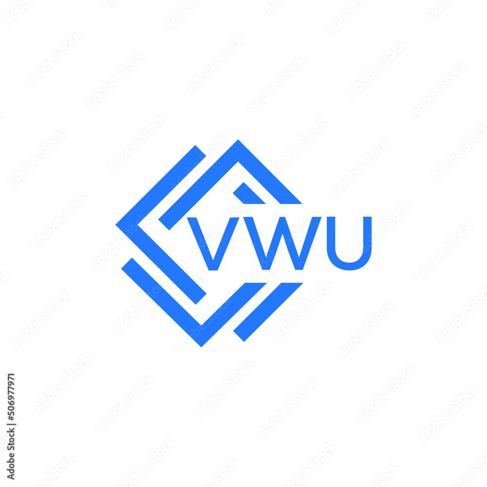 Obraz premium VWU technology letter logo design on white background. VWU creative initials technology letter logo concept. VWU technology letter design.