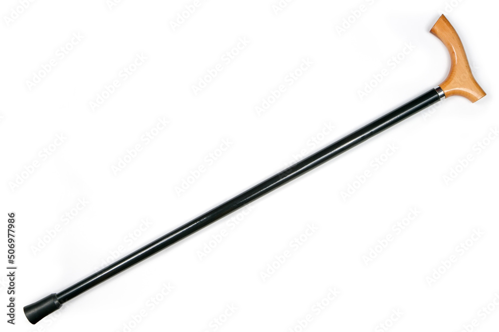 Walking stick with wooden handle. Walking stick with wooden handle.