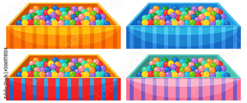 Isolated children ball pool
