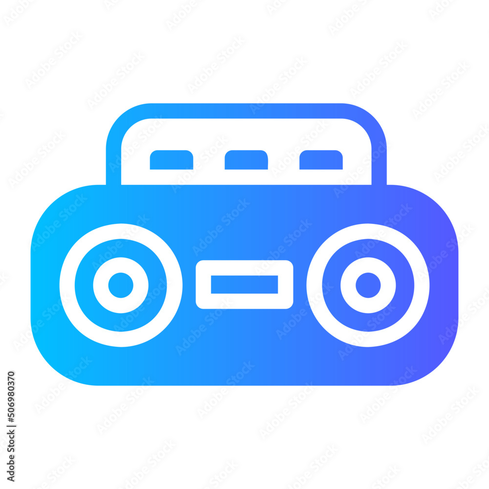 tape recorder gradient icon tape recorder gradient icon
