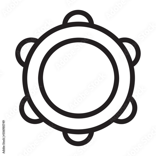 tambourine line icon