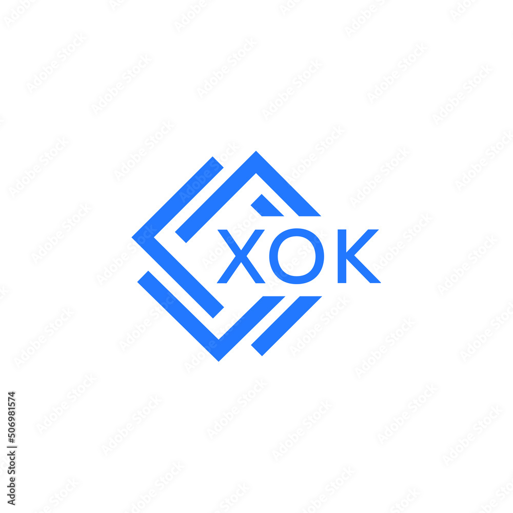 XOK technology letter logo design on white background. XOK creative initials technology letter logo concept. XOK technology letter design. XOK technology letter logo design on white background. XOK creative initials technology letter logo concept. XOK technology letter design.
