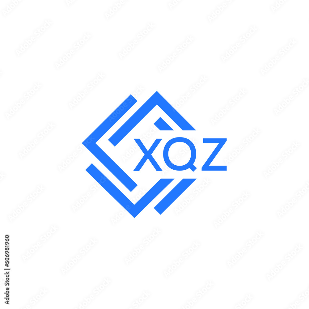 Fototapeta premium XQZ technology letter logo design on white background. XQZ creative initials technology letter logo concept. XQZ technology letter design. 