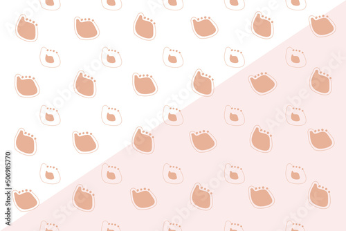 seamless pattern with boho shape on pastel background. boho and simple line art concept.