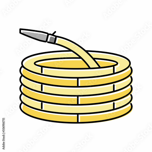 garden hose color icon vector illustration