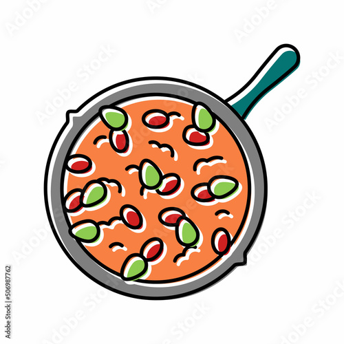 chili con carne color icon vector illustration