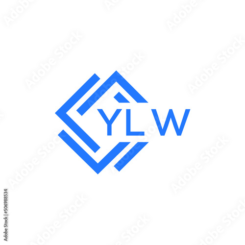 YLW technology letter logo design on white  background. YLW creative initials technology letter logo concept. YLW technology letter design. photo