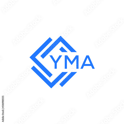 YMA technology letter logo design on white background. YMA creative initials technology letter logo concept. YMA technology letter design.