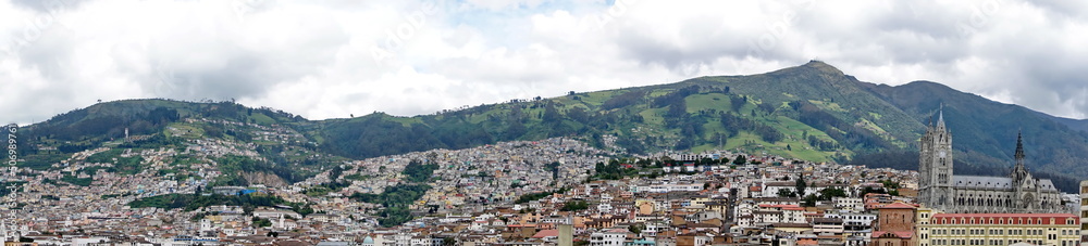 Panorama of the Old Town, Quito, Ecuador