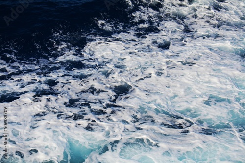 Water waves, bubbles, sea weather, background