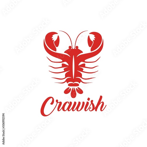 Craw fish Prawn Shrimp Lobster Claw Seafood logo design inspiration