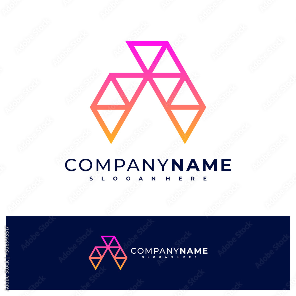 Letter A logo design vector, Creative A logo concepts template illustration. Letter A logo design vector, Creative A logo concepts template illustration.