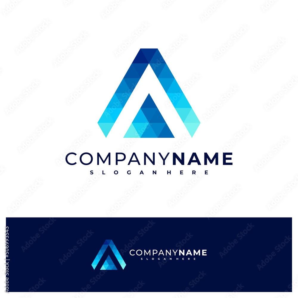 Letter A logo design vector, Creative A logo concepts template illustration. Letter A logo design vector, Creative A logo concepts template illustration.