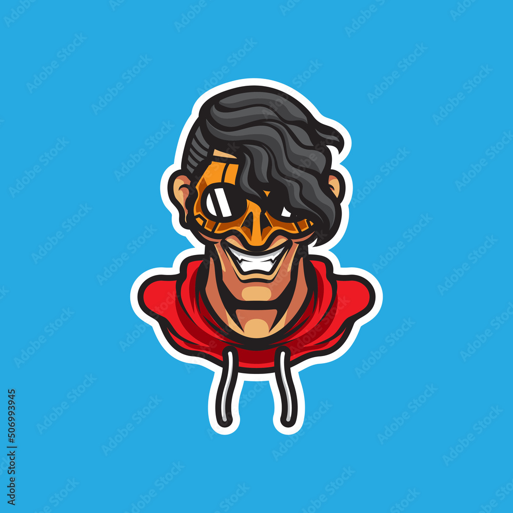 GOLD BIRD MASK MASCOT SPORT LOGO GOLD BIRD MASK MASCOT SPORT LOGO