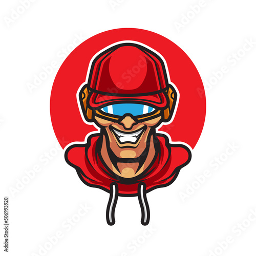 CYBER COACH SPORT MASCOT LOGO