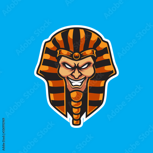 PARAOH HEAD SPORT MASCOT LOGO