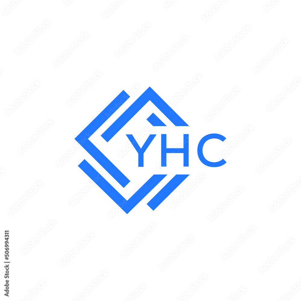 YHC technology letter logo design on white  background. YHC creative initials technology letter logo concept. YHC technology letter design.