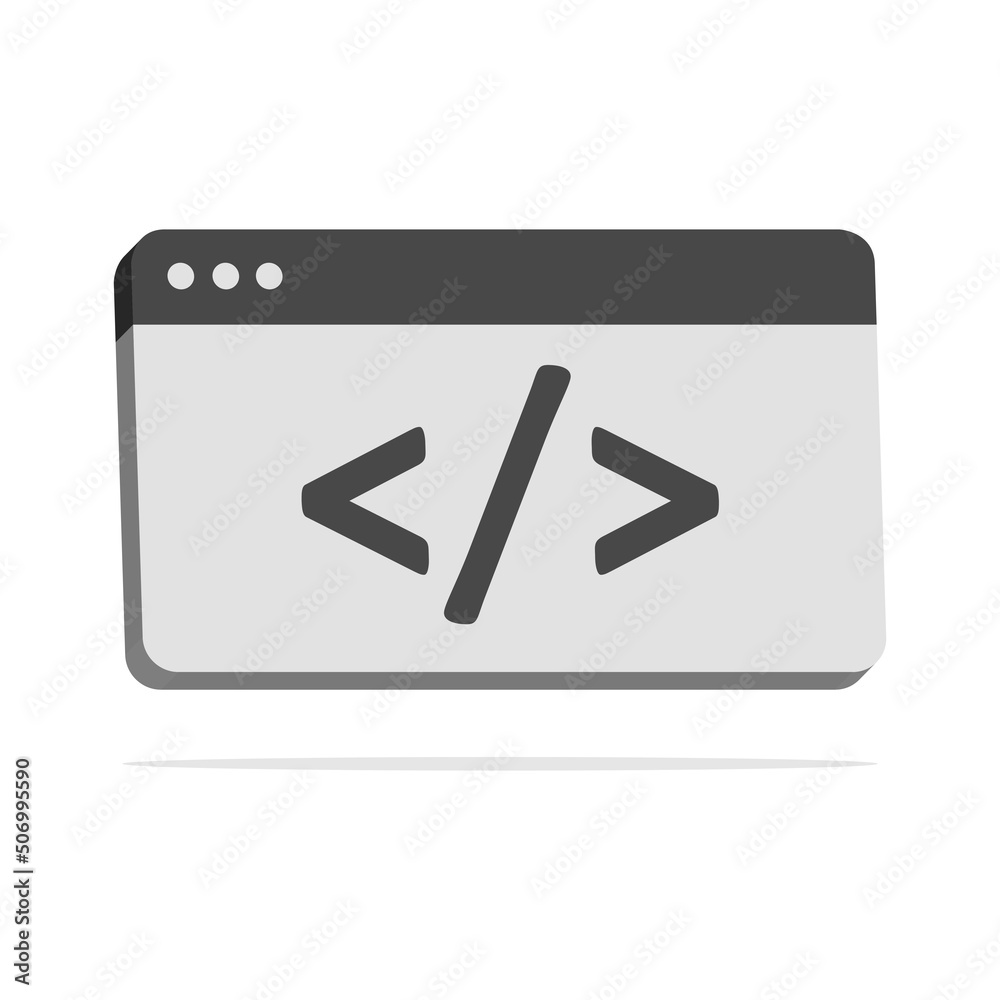3d web development concept in minimal cartoon style 3d web development concept in minimal cartoon style