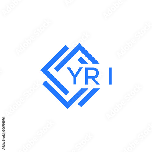 YRI technology letter logo design on white  background. YRI creative initials technology letter logo concept. YRI technology letter design.
 photo