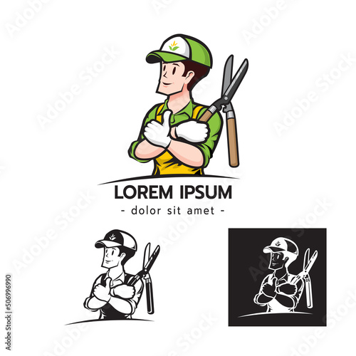 Garden cartoon mascot character