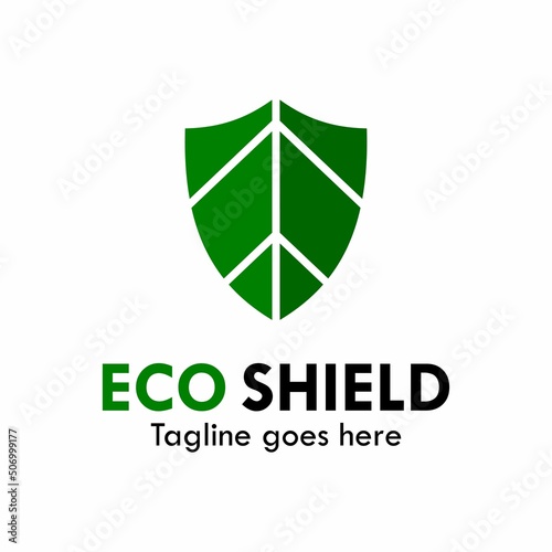 eco shiled logo template illustration