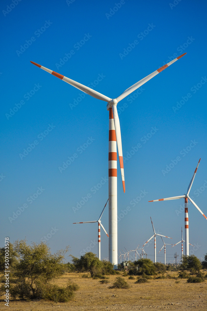 Wind turbine somewhere in Thar Rajasthan Wind turbine somewhere in Thar Rajasthan
