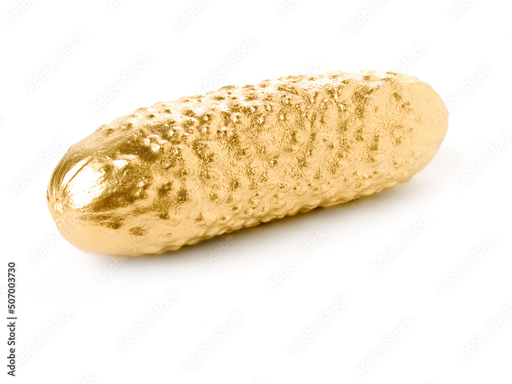 Golden cucumber isolated on white background. Golden cucumber isolated on white background.