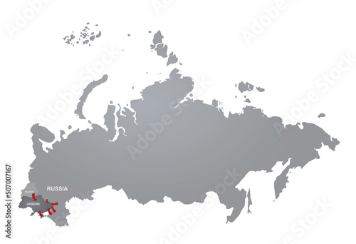 Russian invasion to Ukraine. vector