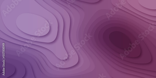 Luxury pink abstract papercut background with 3d geometry circles. Orange paper cut banner with 3D slime abstract background and orange waves layers.